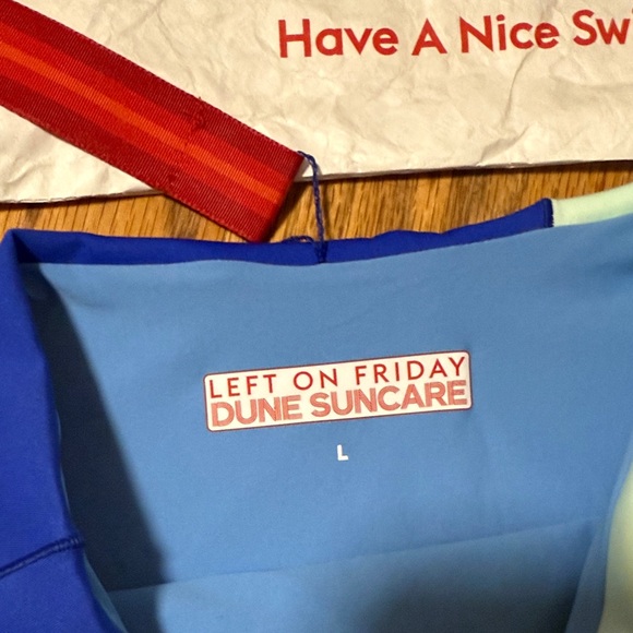 Left on Friday x dune large Colorblock hi hi bikini bottom blue new w tags - Picture 3 of 4